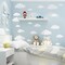 31 pcs Big Clouds Vinyl Wall Decals DIY Wall Sticker Removable Wall Art Decor 4-10 inch for Living Room Nursery Kids Room(White)
